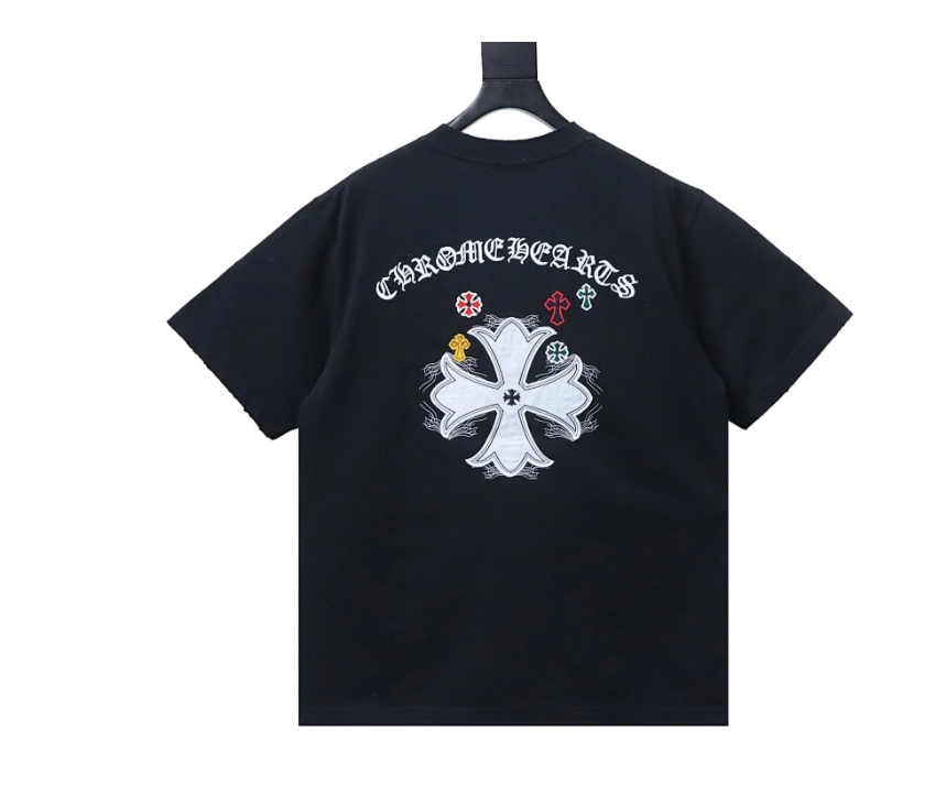 Camiseta Oversize Negra Chrome Hearts – Playera Streetwear Premium con Estampado Gráfico