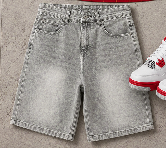 Bermuda Denim Gris Lavado | Short Vaquero Premium de Estilo Urbano