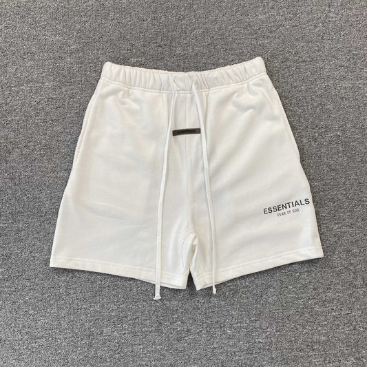 Short essentials Fear Of God blanco con logo