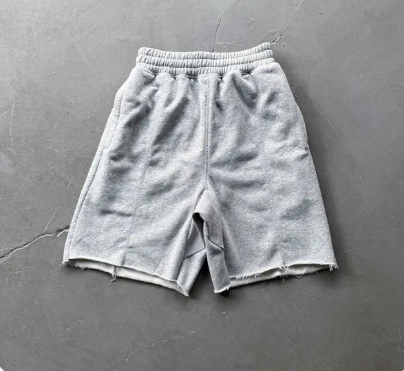 Short Corteiz Essential Grey Raw Hem