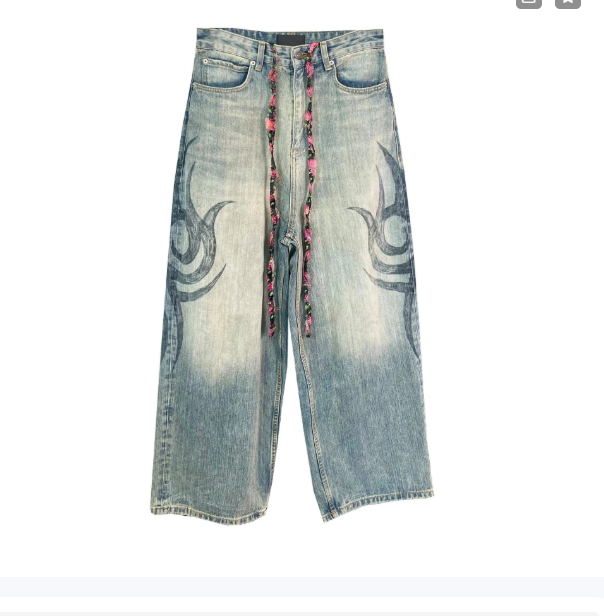 Balenciaga Baggy Jeans Blue – Jeans Oversize Streetwear Premium