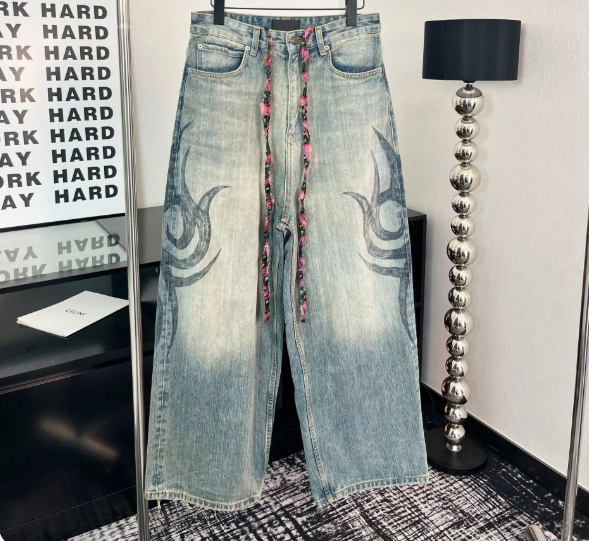 Balenciaga Baggy Jeans Blue – Jeans Oversize Streetwear Premium