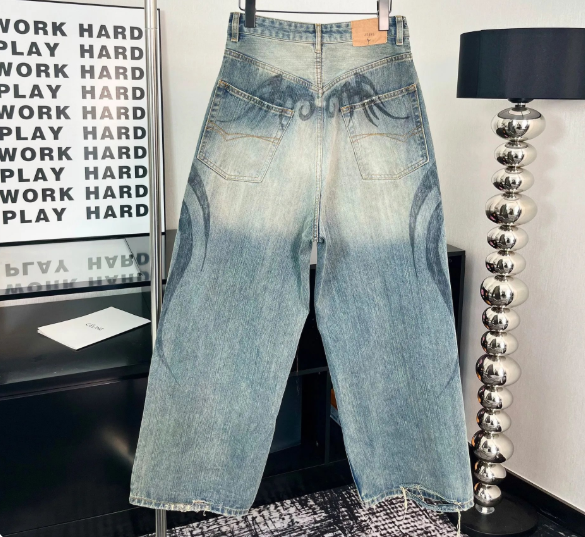 Balenciaga Baggy Jeans Blue – Jeans Oversize Streetwear Premium