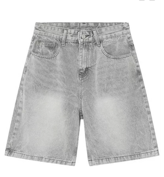 Bermuda Denim Gris Lavado | Short Vaquero Premium de Estilo Urbano