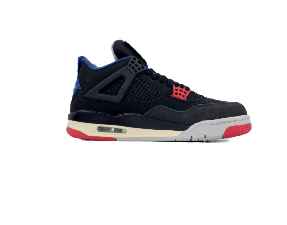 Jordan 4 Retro "Rare Air"  Black Red Blue – Zapatillas Hombre