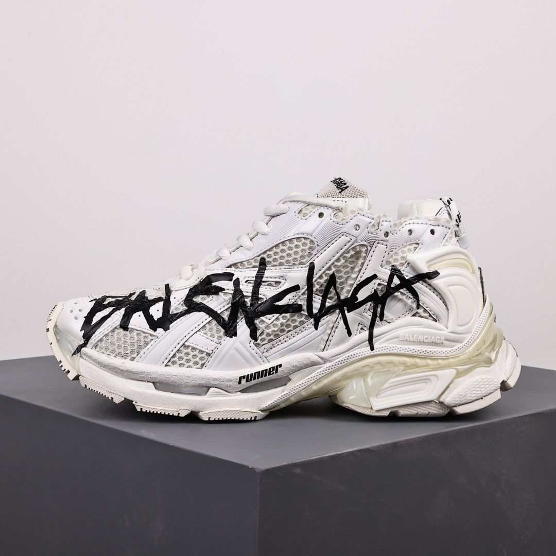 Balenciaga zapatillas Runner Graffiti (Blanco)