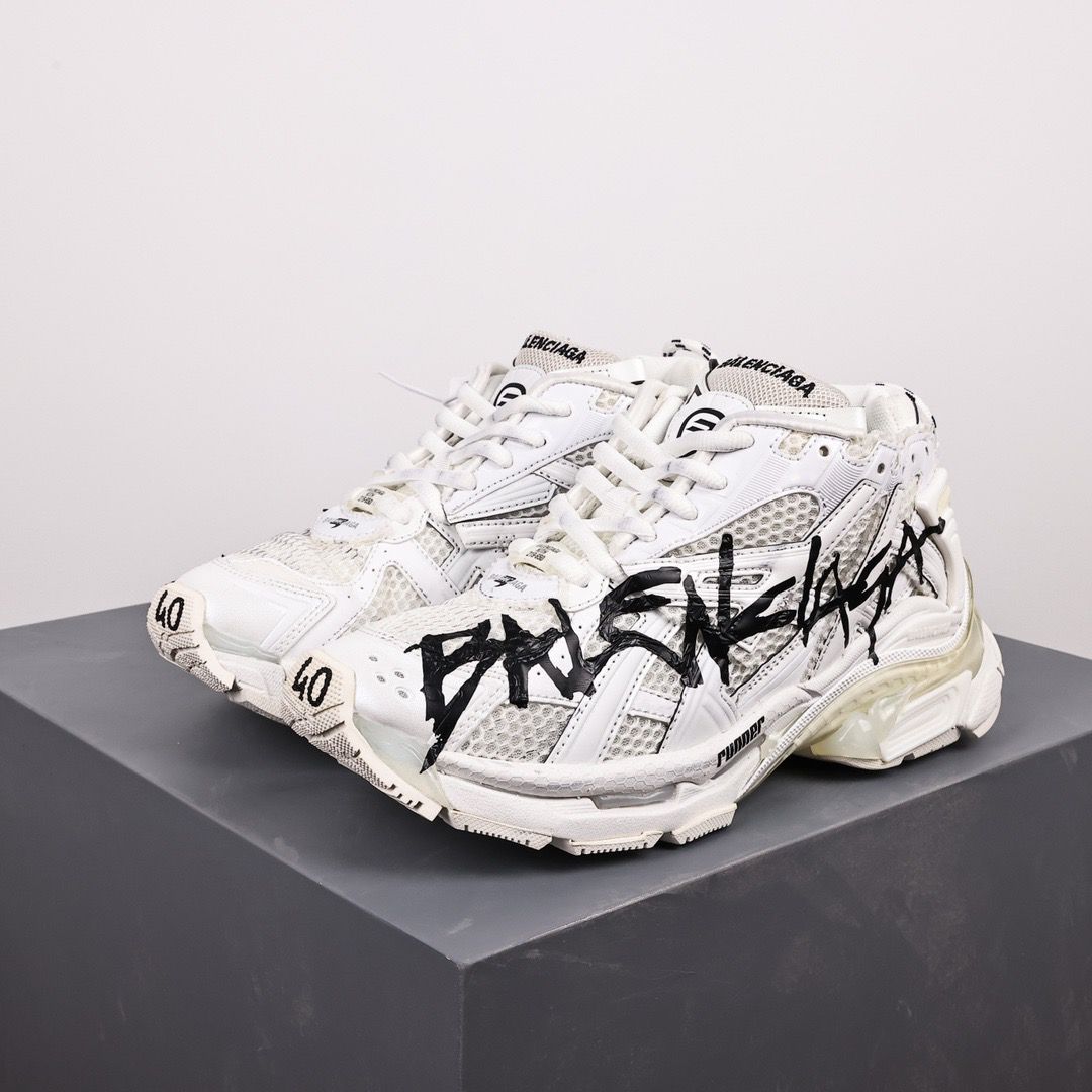Balenciaga zapatillas Runner Graffiti (Blanco)