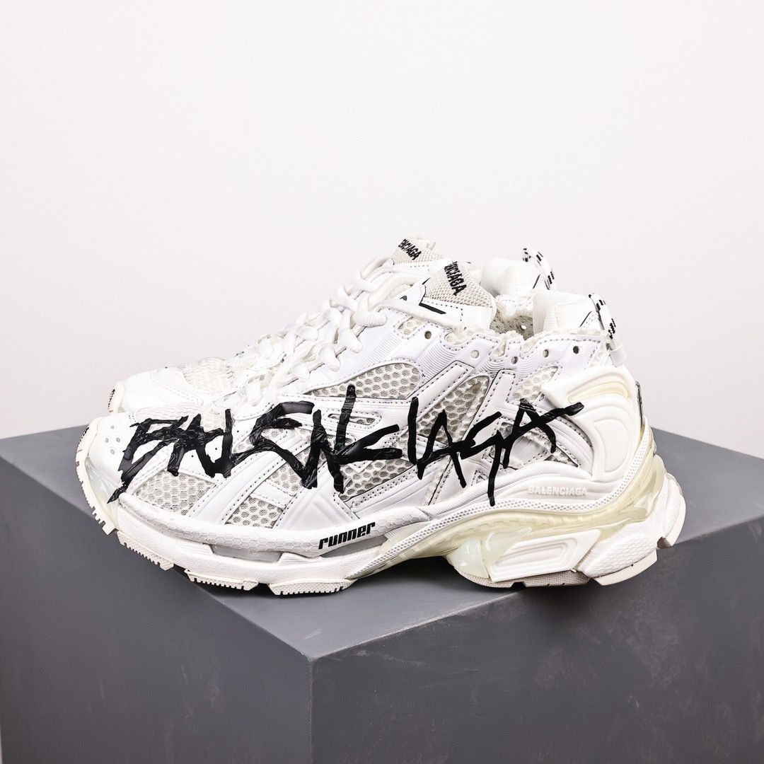 Balenciaga zapatillas Runner Graffiti (Blanco)