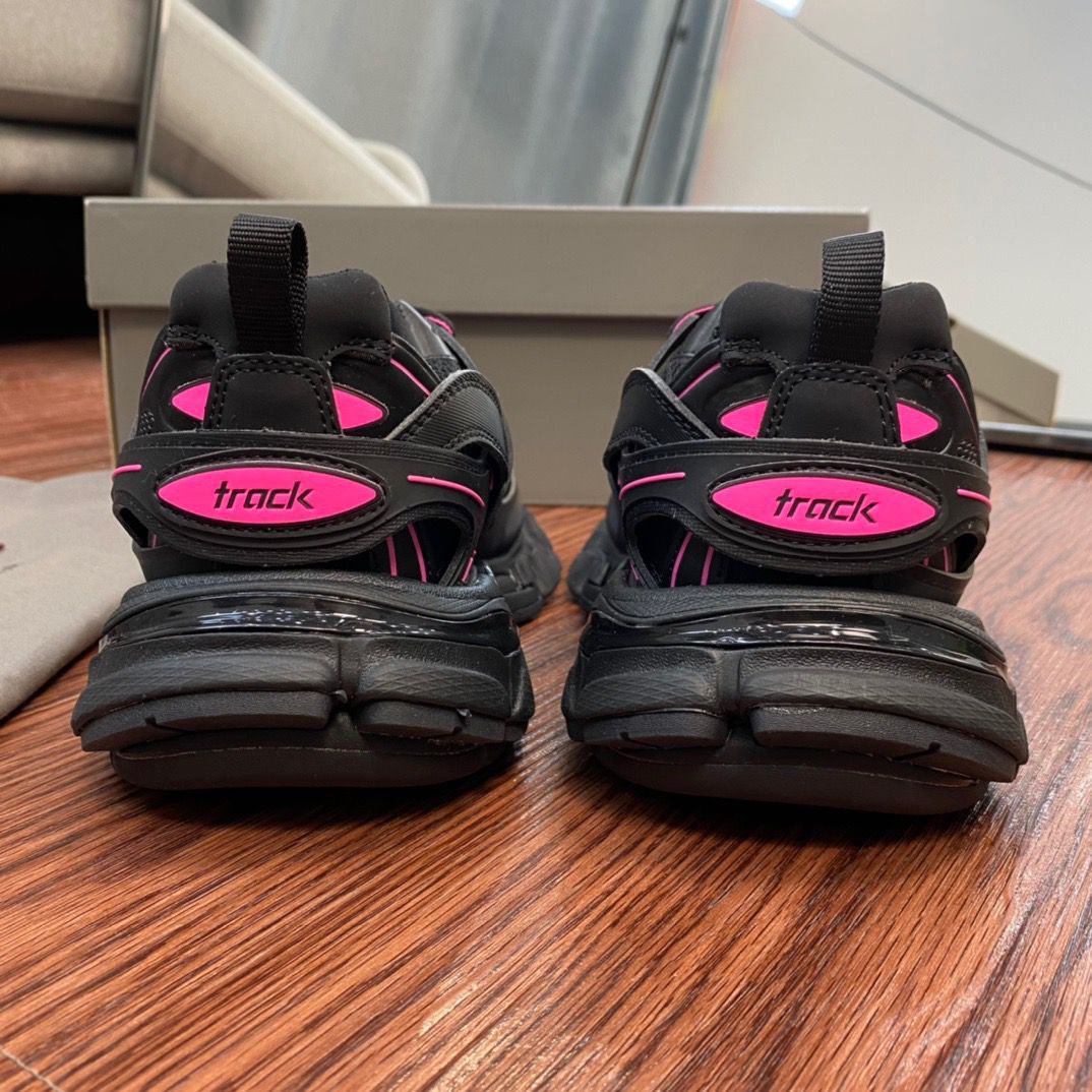 Balenciaga Track – Zapatillas Deportivas Negro & Rosa (Edición Premium)