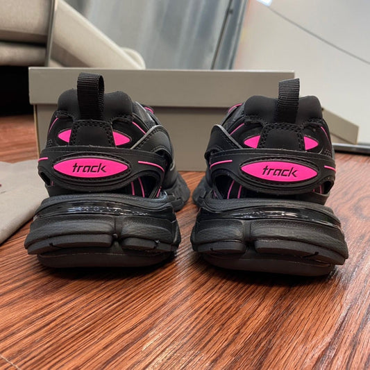 Balenciaga Track – Zapatillas Deportivas Negro & Rosa (Edición Premium)