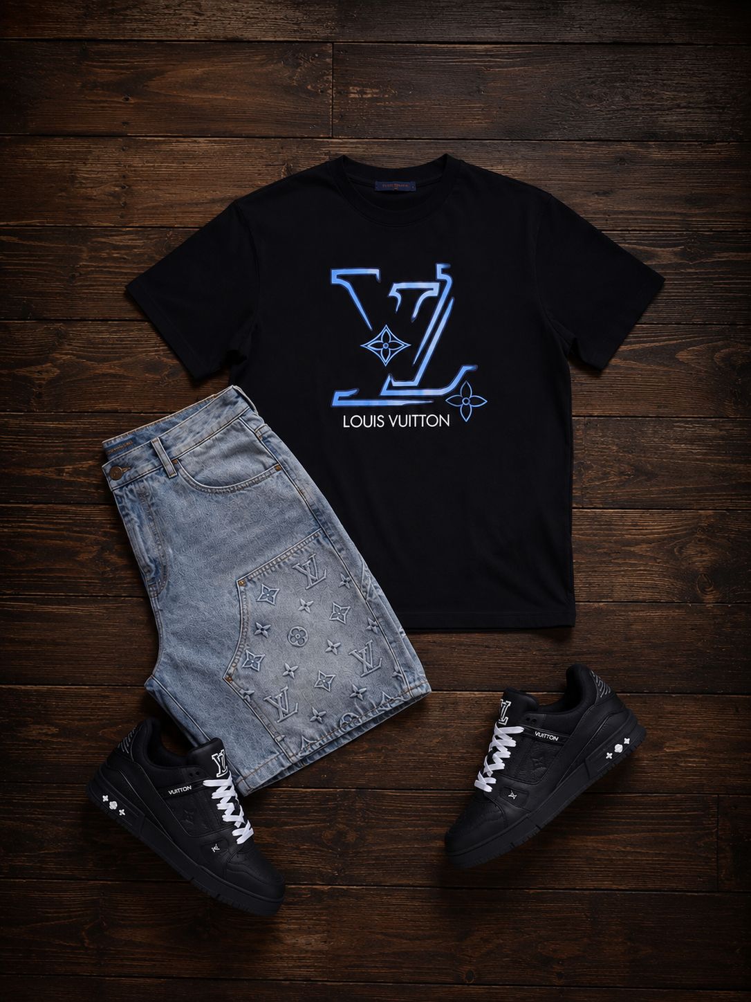 Outfit “Midnight Monogram” – Estilo Urbano Premium