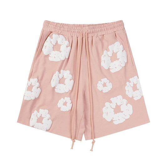 Short Denim Tears Floral Rosa Premium